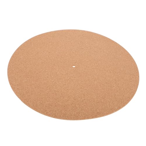 Hemoton Elegant Cork Record Platter Slip Mat Anti Vibration Pad for Vinyl Turntables