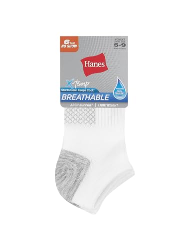 Image of Hanes Women's Socks, Lightweight Breathable Socks, No Show and Super No Show, 6-Pack