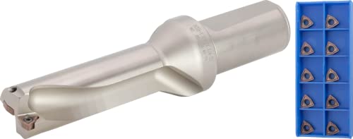 CME Indexable Insert Drill with 10 pcs Carbide Inserts Drill Set, 1 1/8