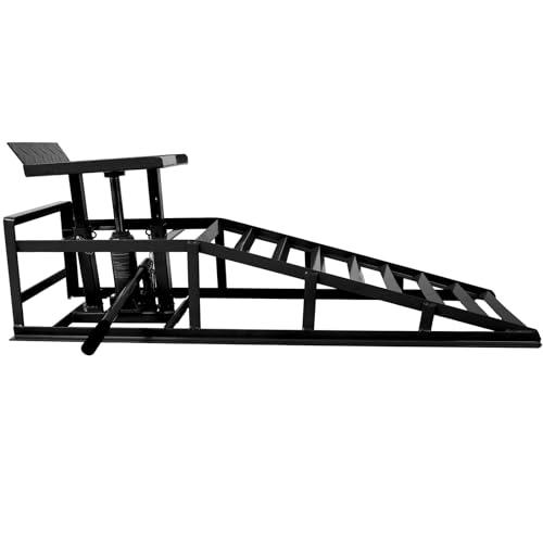 Car Lifts for Home Garage, Auto Truck Service Ramps Lifts, Portable Heavy Duty Vehicle Dumbwaiter Ramps 5 Ton, Automotive Hydraulic Dumbwaiter Repair Frame Lift(2 Pack) Black miniatura 4