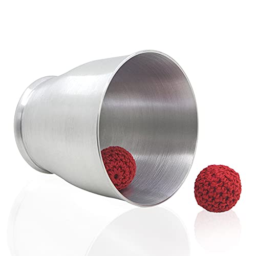 Tasse à découper en aluminium de luxe MOMOMAGE avec accessoires magnétiques de magie close-up