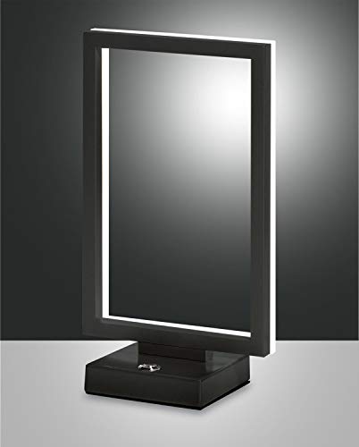 Fabas Luce Bard Integrated LED Table Lamp Anthracite Glass