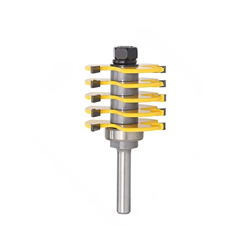 Pangyoo PYouo-Best Router bit 8mm Shank 3 Teeth Adjustable Finger Joint Router Bit Tenon Milling Cutter Industrial Grade Durable Products