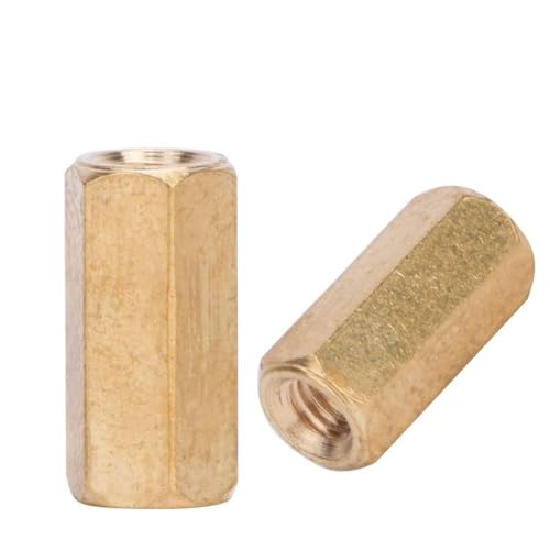 カップリングヘックスナットを備えたマザーボードブラススタンドオフ、M3 2つの方法、5mmから50mmまでの複数の長さ、PCBボードと電気機器の耐久性 (M3*10)100ユニットの販売))