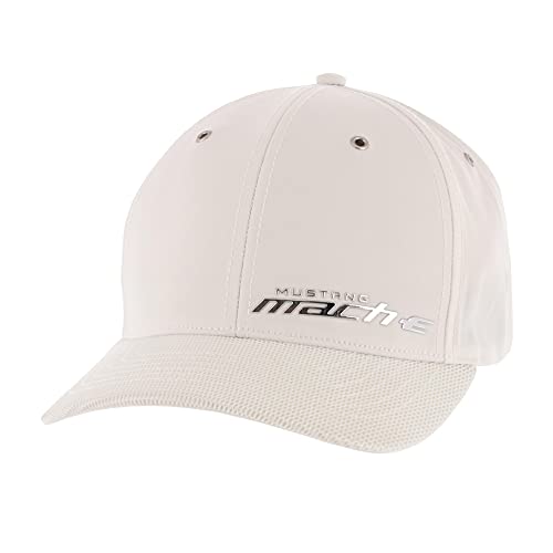 Ford Mach-E Men's Performance Mesh Bill Stretch Fit Hat, White, L/XL