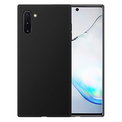 SCZW Liquid Silicone Phone Case for Samsung Galaxy Note 10 N970 6.3" Full Body Protection/Shockproof/Gel Rubber/Cover Case Drop Protection Black Cover