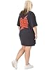 David Bowie Womens T-Shirt Dress | Charcoal Grey with Classic Band Logo Oversized Graphic Tee for Ladies | Rebel Rebel Song Album Outfit | Pop Rock Concert Gig Top | Festival Merchandise Gift #5