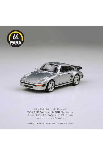 Porsche Ruf Btr 1986 Slantnose, 1:64 Ölçek, Gümüş, Diecast Model Araba PA-55546