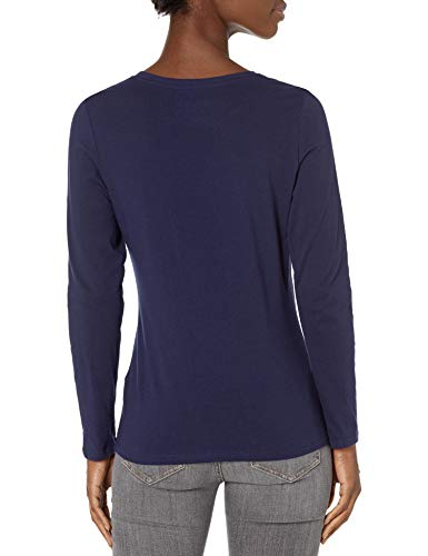 Hanes Women's Long Sleeve Tee, Hanes Navy, Large