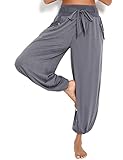 【Cintura ensanchada】 La cintura de los pantalones deportivos de mujer es lo suficientemente ancha como para controlar el abdomen. Con un cinturón ajustable, mejora el ajuste de los pantalones y puede satisfacer mejor las necesidades de varios tipos de cuerpo. Las perneras anchas de los pantalones te permiten estirar mejor durante el ejercicio.