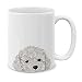 MUGBREW White Toy Poodle Ceramic Coffee Mug Tea Cup, 11 OZ