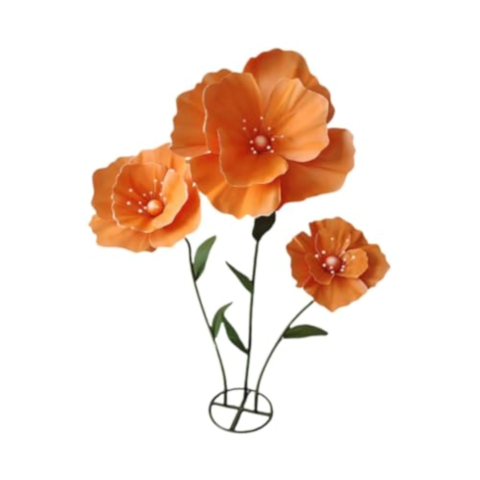 Giant Flowers for Decoration with Standing Base, Orange