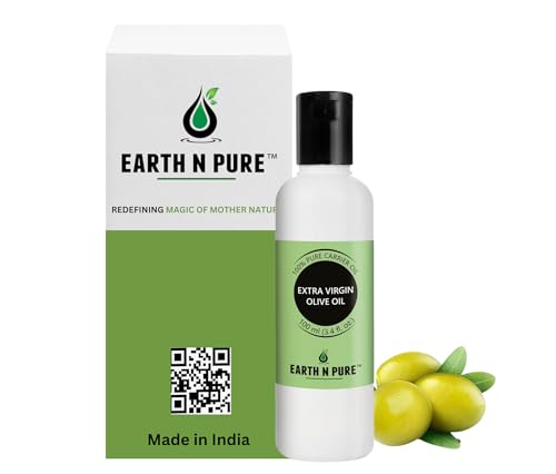 Image of Earth N Pure Extra Virgin Olive Oil (Jaitun Oil) Cold Pressed, Natural, Therapeutic Grade 100 ml