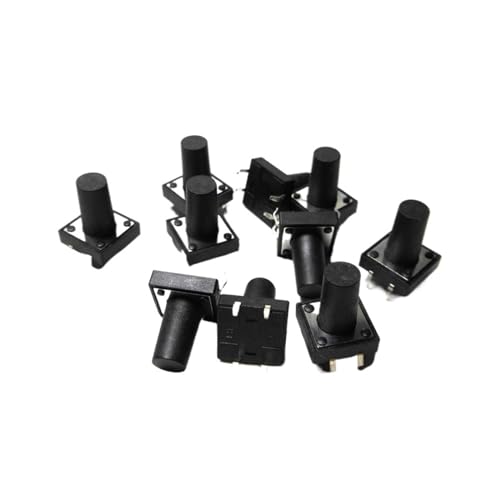 Interrupteur tactile 12x12x13.5mm à 4 broches avec contacts en cuivre durables - Lot de 10 pièces