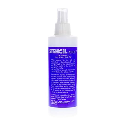 InkJet Stencil-Prep Spray - 8 Oz - Smudge-Proof Tattoo Stencil Transfer Formula (2 Bottles)
