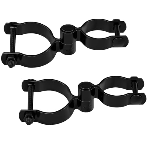 Image of VIVIDA 1-3 /8 inch x 2-3 /8 inch Chain Link Fence Black Gate Hinge Kit, 2 Pack