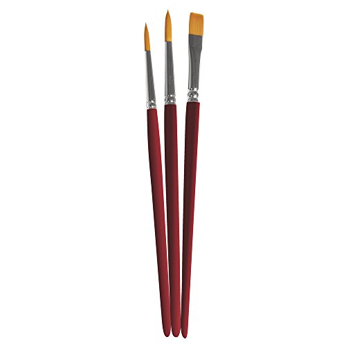 RAYHER - 37074000 - Art Brush Set, Assorted, FSC 100%, Synthetic Kurzs, Brown, 29.5 x 6 x 0.8 cm