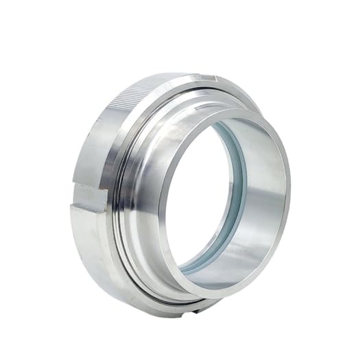 KACOME 304 Stainless Steel Welded Live Sight Glass Round Thread Sanitary Glass Sight Glass with Light peep Window DN100((304SMS) Outer Diameter 159 * 3)