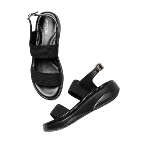 Image of Marc Loire Women Smart Casual Platform Heel Fashion Sandal with Adjustable Strap