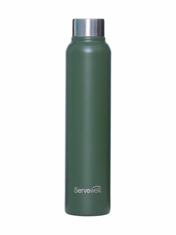 Image of Servewell 1 pc Sleek - SS Single Wall Bottle 600 ml - Military Green