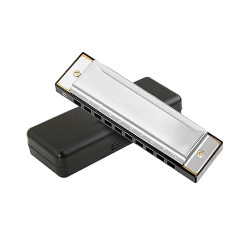 Harmonica instrument de musique robuste en acier silver pour des notes pures
