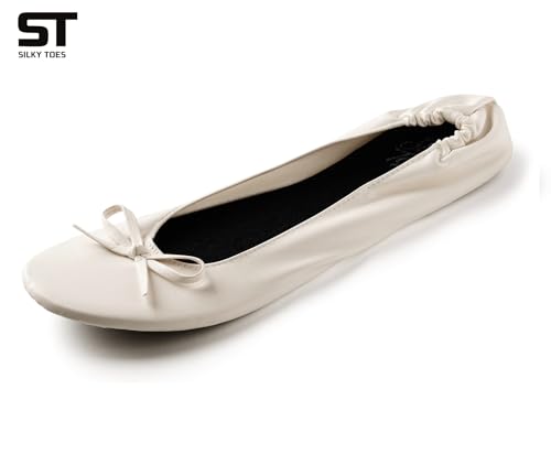 Image of Silky Toes Foldable Flat Shoes for Women | Portable Ballet Flats for Weddings, Parties, Events, Travel |Comfortable Cushioned