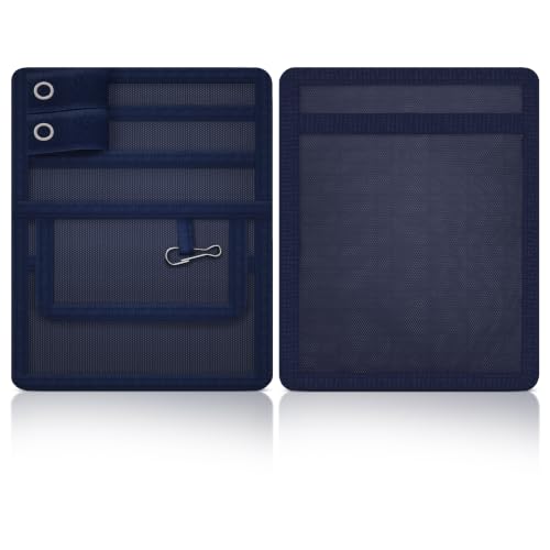 ASA TECHMED Nurse Pocket Organizer, Nylon 5 Pocket Nurse Scrub Organizer, 6 Inch x 5 inch, Navy Blue