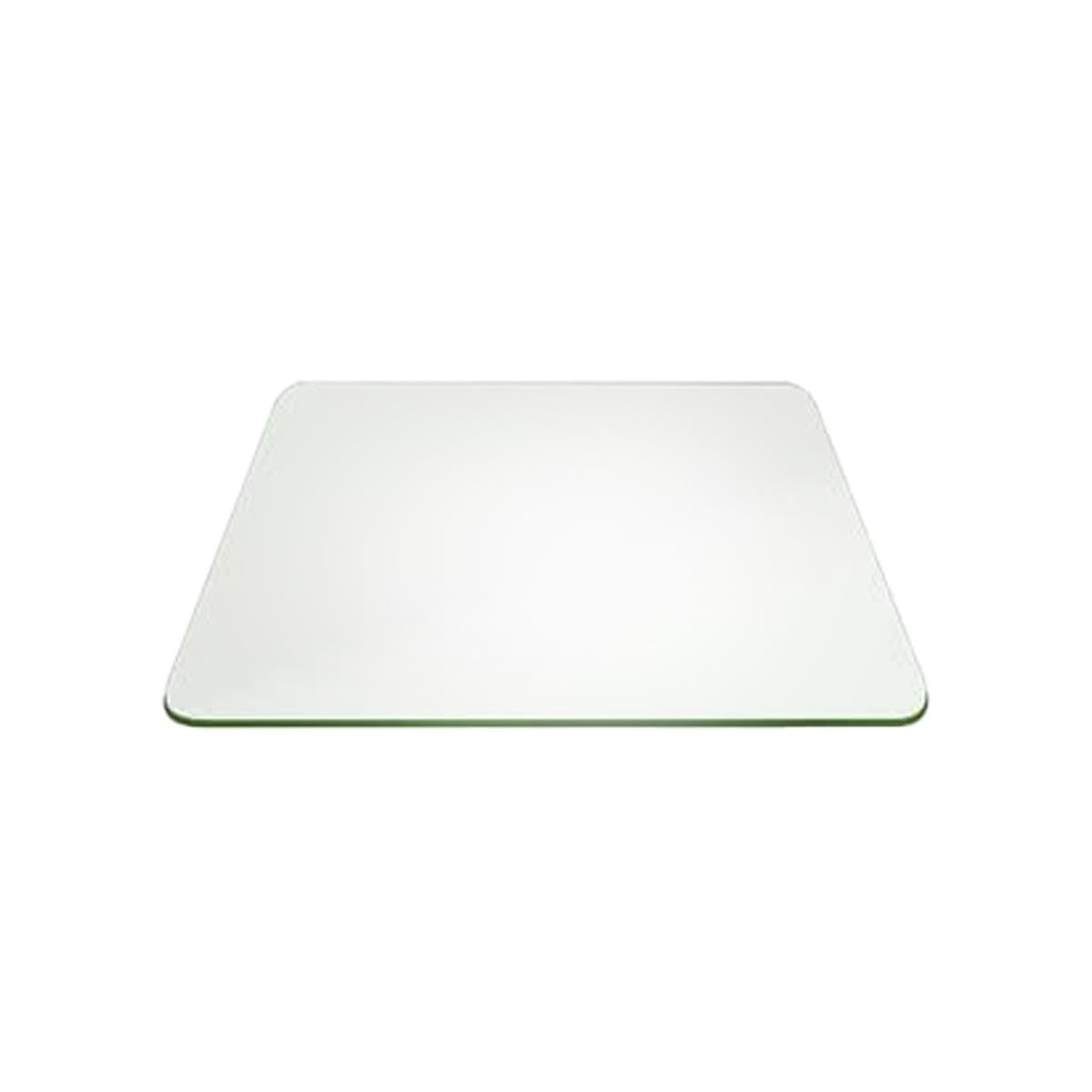 Ammar Glass | 8mm Square Toughened Clear Glass | 1" inch Round Corner | Dinning Table Top, Multi Use for Coffee Table, Centre Table Top at Home | Made in India (18 x 18 Inches)
