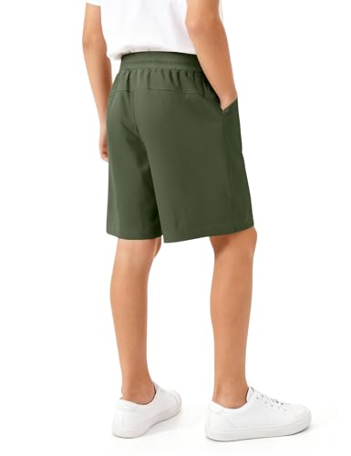 Image of Somaibo Boys Athletic Shorts Youth Lightweight Quick Dry Outdoor Cargo Short with Pockets for Hiking Running 7-15Y