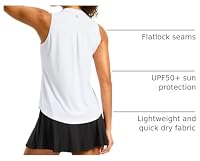 G Gradual Workout Tank Top for Women Sleeveless Athletic Yoga Tops High Neck Quick Dry Running Tennis Sports Shirts for Women(White,S) — image 4