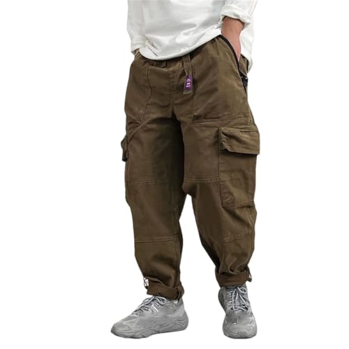 Men Vintage Cargo Pants Straight Pants Baggy Trousers
