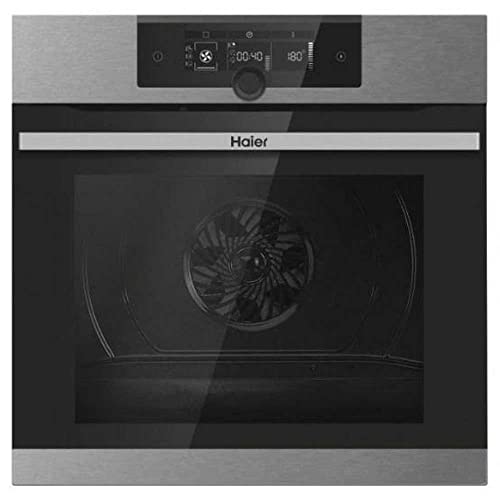 Haier I-Turn Series 2 HWO60SM2F9XH - Forno multifunzione, pirolitico, pulizia con acqualisi o pirolisi, connettività Wi-Fi, capacità 70 l, cottura multilivello, 13 funzioni, inox e nero