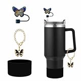 AiScrofa Stanley Cup Accessories Set - 8-Piece Set for 30 oz 40 oz Glass Accessories, Silicone Stanley Cup Protective Cover, Water Bottle Handle Strap