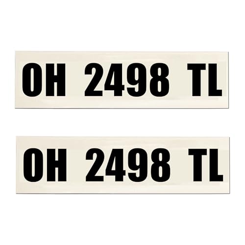 Boat Registration Numbers Vinyl Decal Sticker Set 3 Tall Upright Style for Boats Jet Skis Kayaks & More 868