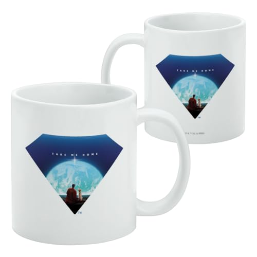 Taza de cerámica Superman Krypto Earth Shield 11oz blanco miniatura 2