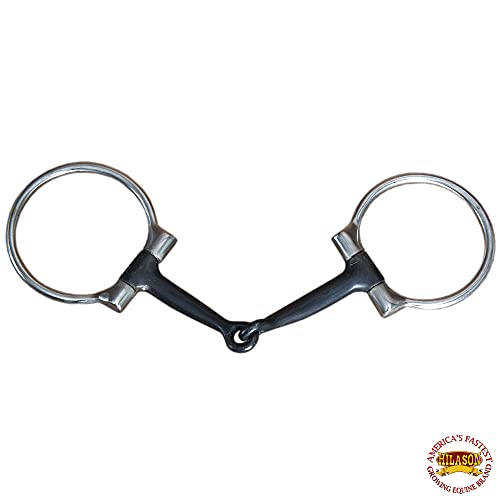 HILASON 5" Western Sweet Iron Ring Stainless Steel Black Mouth Bit