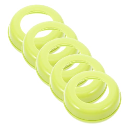 MOLUCKFU 5個広い互換性のベビーボトル用交換用プラスチック製ネジ式リングカラー 衛生的な中間リングで汚れ防止 哺乳瓶アクセサリーとして多機種対応 耐久性と 性を備えた給餌用補修部品