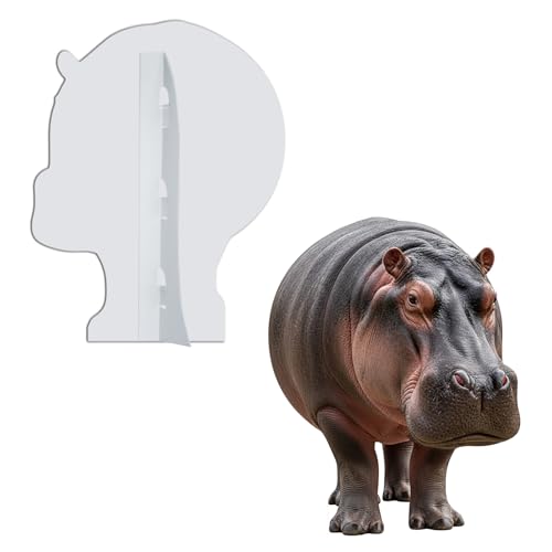Image of Hippopotamus 4FT Cardboard Cutout, Party Decor, for Events, 1 PC | Life Size Fun Animal Standup for Birthday Parties, Baby Showers, Themed Parties, Home Decoration, and Photo Booth Backdrop