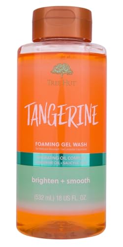 Image of Tree Hut Tangerine Body Wash, Hydrating & Moisturizing Shower Gel with Shea Butter & Essential Oils, Soft Smooth Glowing Skin, Gentle Cleanser For All Skin Types, Self Care Gifts for Women, 18 Fl Oz