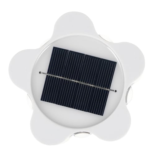 Operitacx Lámpara Solar de Pared Profesional con Diseño Flor de Ciruelo Luz Exterior Duradera para Jardín Patio y Pasillo Instalación y Iluminación Decorativa Blanca