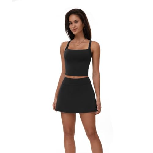 Golf Outfits for Women- Skirt Sets Women 2 Piece Outfits Breathable - Built-in Pocket for Cell Phone