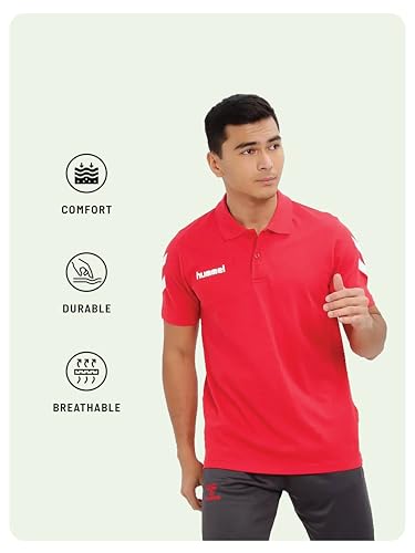 Image of hummel Go Cotton Logo T-Shirt 2.0 | Comfortable | Breathable Fabric | Durable | for Everyday Use | Ideal for Yoga or Gym | Cotton T-Shirt for Men