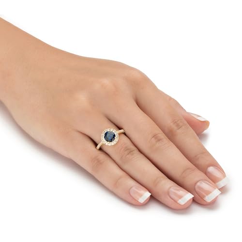 PalmBeach Yellow Gold-Plated Multi Color Simulated Gemstone and Cubic Zirconia 5 Piece Ring Set4