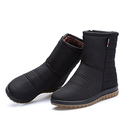 Schneestiefel Für Damen, Winterstiefel Wasserdichte Mit Pelz Gefütterte...