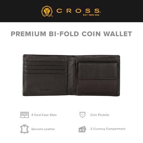 Cross Oak Brown Men's Wallet Stylish Genuine Leather Wallets for Men Latest Gents Purse with Money Coin and Card Holder Compartment (AC298072_1-3) 3
