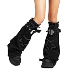 FABRICATION CONFORTABLE : Les jambières en denim vintage sont fabriquées en denim de haute qualité, doux et agréable à la peau, élastique, confortable et respirant, ce qui assure le confort sans perdre le sens de la mode.