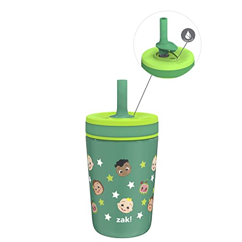 Image of Zak Designs CoComelon Kelso Toddler Cups For Travel or At Home, 12oz Vacuum Insulated Stainless Steel Sippy Cup With Leak-Proof Design is Perfect For Kids (JJ, Cody, Nina)