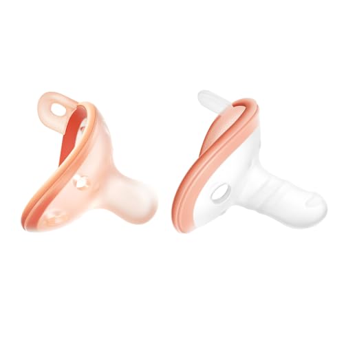 Baby Pacifiers 0-6 Month, Soft Silicone Newborn Pacifiers with La...