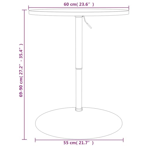 Table de bar design moderne en bois noir et structure chromée élégante