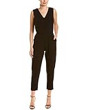 Taylor Dresses Women's Sleeveless Dressy Tapered Leg Jumpsuit, Black, 4